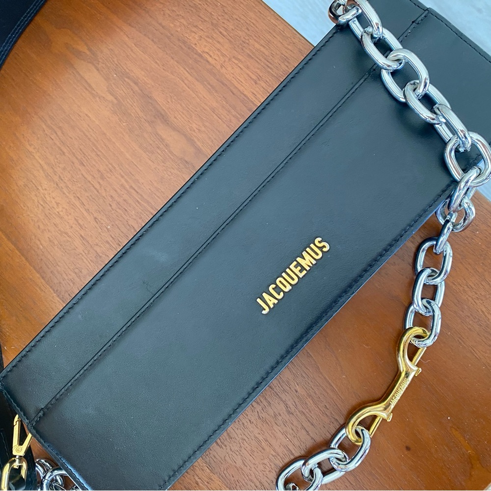AUTHENTIC JACQUEMUS Black Leather Le Ciu Ciu Shoulder Bag - Picture 5 of 11